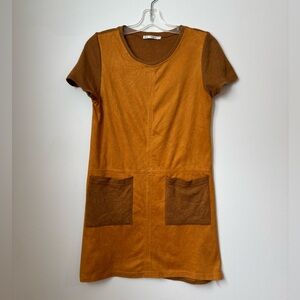 Retro style mustard mini dress